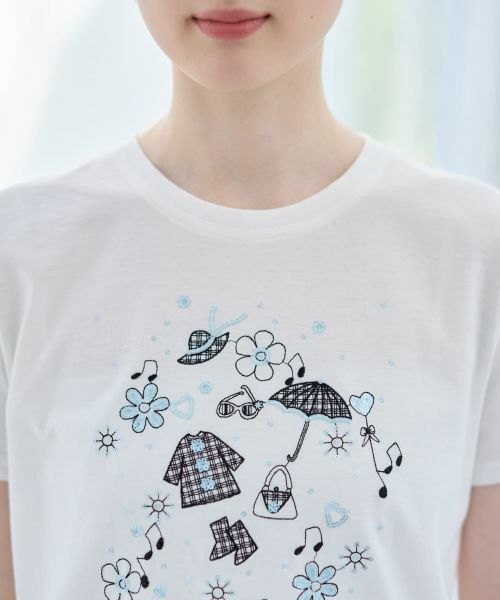 CARA O CRUZ / キャラ・オ・クルス カットソー | 【接触冷感】レインモチーフTシャツ | 詳細23