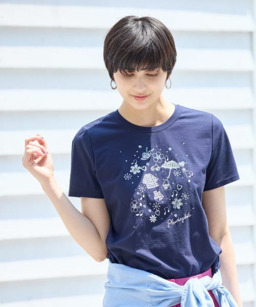 CARA O CRUZ / キャラ・オ・クルス カットソー | 【接触冷感】レインモチーフTシャツ | 詳細3