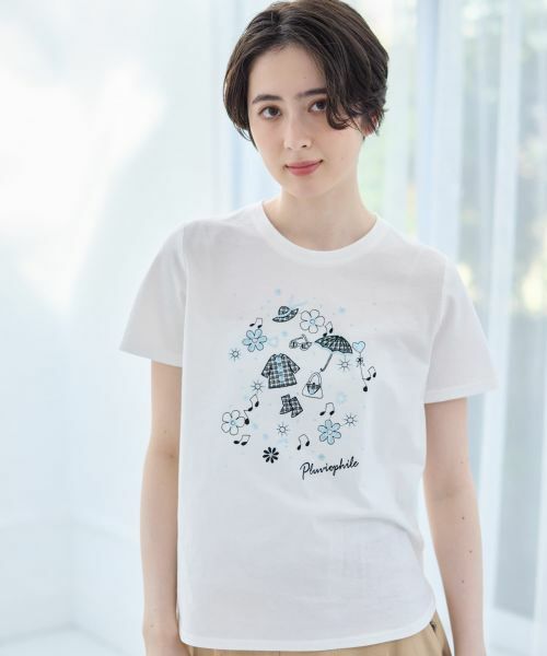 CARA O CRUZ / キャラ・オ・クルス カットソー | 【接触冷感】レインモチーフTシャツ | 詳細7
