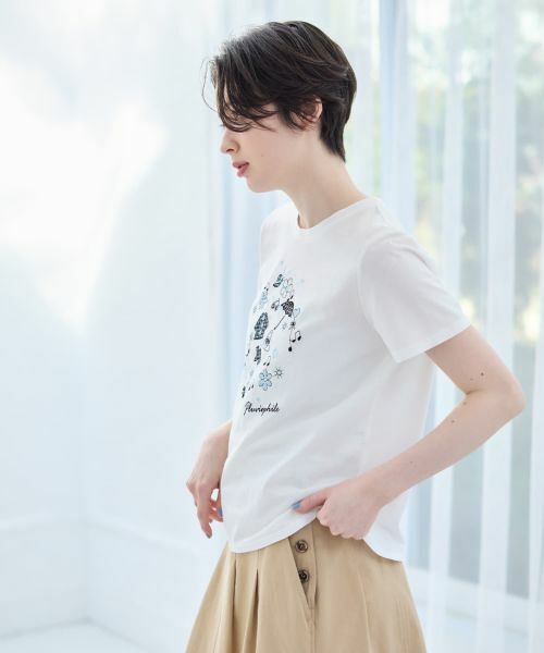 CARA O CRUZ / キャラ・オ・クルス カットソー | 【接触冷感】レインモチーフTシャツ | 詳細8