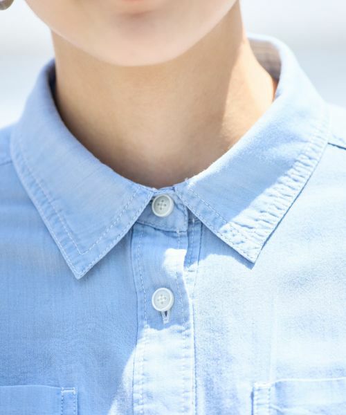 CARA O CRUZ / キャラ・オ・クルス シャツ・ブラウス | 洗えるウルトラライトオンデニムシャツ | 詳細17