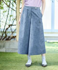 CARA O CRUZ / キャラ・オ・クルス その他パンツ | 接触冷感 洗える ワイドデニムパンツ【CoC by CARA O CRUZ】