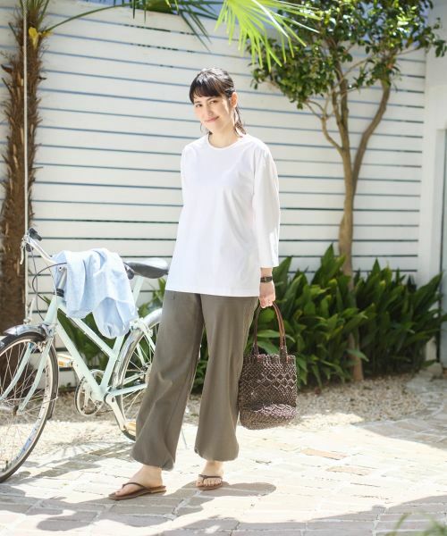 CARA O CRUZ / キャラ・オ・クルス その他パンツ | 洗える 2WAY裾ドロストパンツ | 詳細11