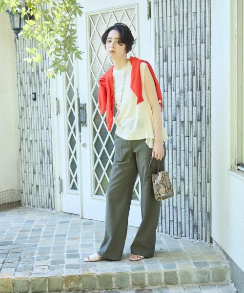 CARA O CRUZ / キャラ・オ・クルス その他パンツ | 洗える 2WAY裾ドロストパンツ | 詳細27