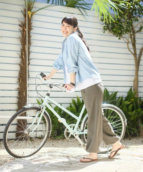 CARA O CRUZ / キャラ・オ・クルス その他パンツ | 洗える 2WAY裾ドロストパンツ | 詳細5