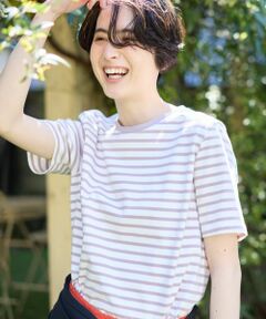 CARA O CRUZ / キャラ・オ・クルス Tシャツ | 接触冷感 洗える ボーダーTシャツ【CoC by CARA O CRUZ】