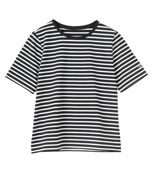 CARA O CRUZ / キャラ・オ・クルス Tシャツ | 【接触冷感】ボーダーTシャツ【CoC by CARA O CRUZ】（ブラック）