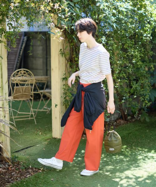 CARA O CRUZ / キャラ・オ・クルス Tシャツ | 接触冷感 洗える ボーダーTシャツ【CoC by CARA O CRUZ】 | 詳細12