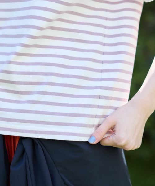 CARA O CRUZ / キャラ・オ・クルス Tシャツ | 接触冷感 洗える ボーダーTシャツ【CoC by CARA O CRUZ】 | 詳細16