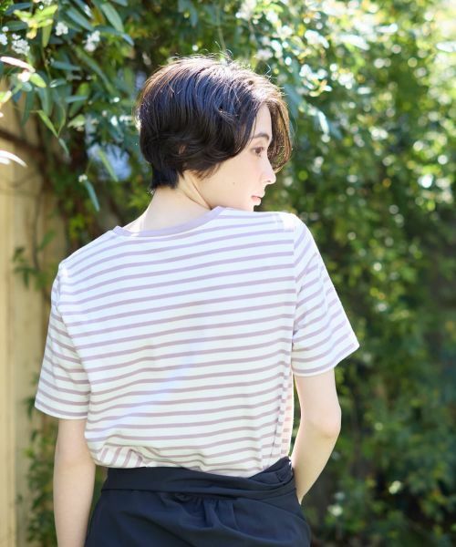 CARA O CRUZ / キャラ・オ・クルス Tシャツ | 接触冷感 洗える ボーダーTシャツ【CoC by CARA O CRUZ】 | 詳細4