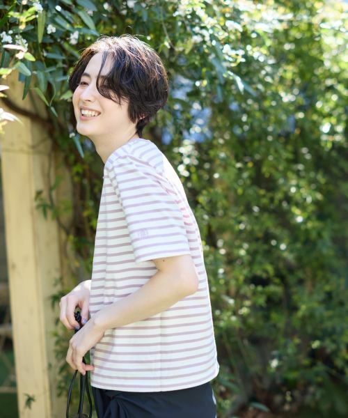 CARA O CRUZ / キャラ・オ・クルス Tシャツ | 接触冷感 洗える ボーダーTシャツ【CoC by CARA O CRUZ】 | 詳細6