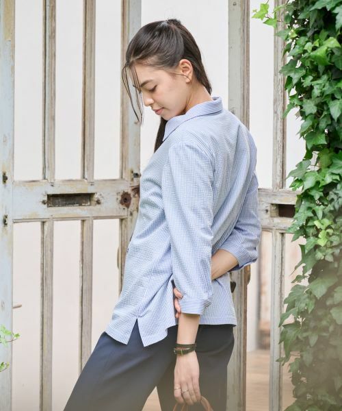 CARA O CRUZ / キャラ・オ・クルス シャツ・ブラウス | シアサッカーストライプシャツ | 詳細6