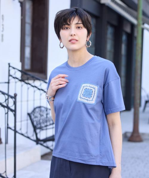 CARA O CRUZ / キャラ・オ・クルス Tシャツ | 【接触冷感】グラニースクエア風Tシャツ【CoC by CARA O CRUZ】 | 詳細11