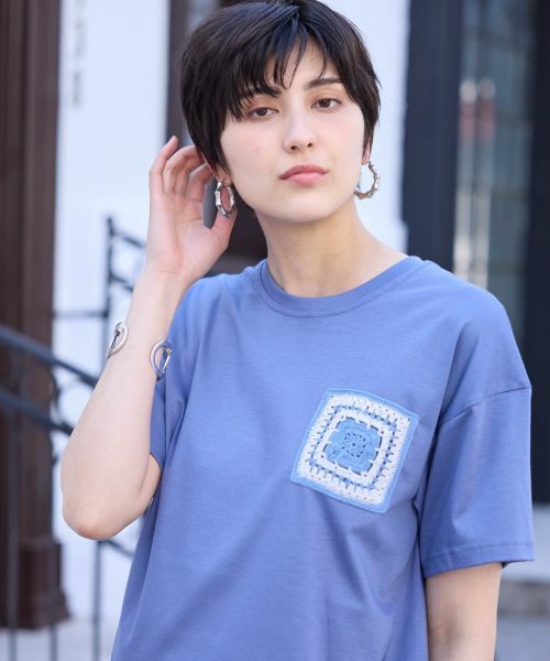 CARA O CRUZ / キャラ・オ・クルス Tシャツ | 【接触冷感】グラニースクエア風Tシャツ【CoC by CARA O CRUZ】 | 詳細12