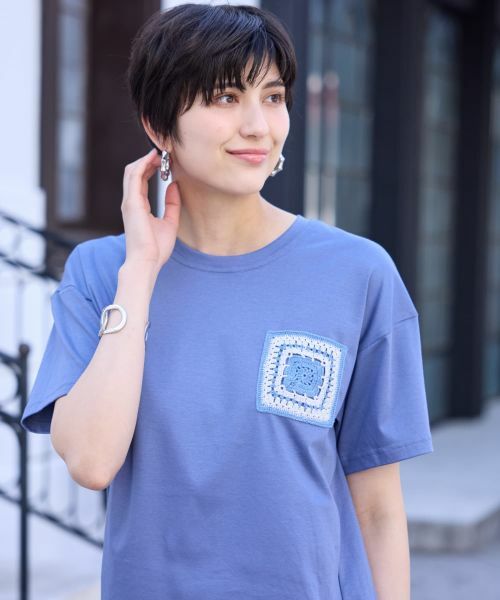 CARA O CRUZ / キャラ・オ・クルス Tシャツ | 【接触冷感】グラニースクエア風Tシャツ【CoC by CARA O CRUZ】 | 詳細13