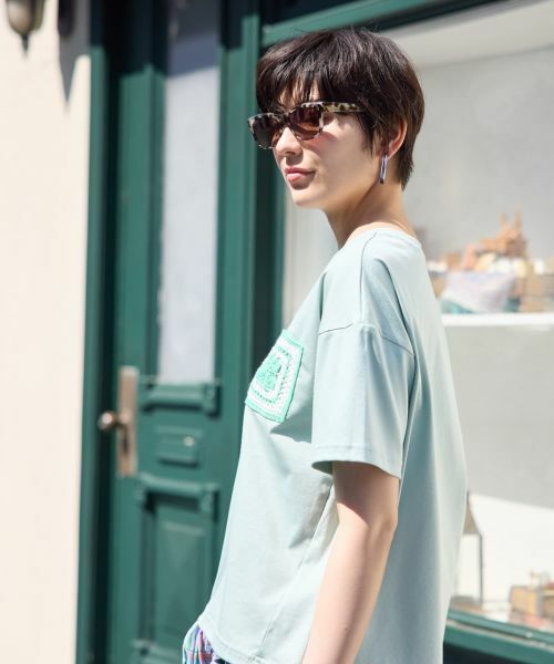 CARA O CRUZ / キャラ・オ・クルス Tシャツ | 【接触冷感】グラニースクエア風Tシャツ【CoC by CARA O CRUZ】 | 詳細4