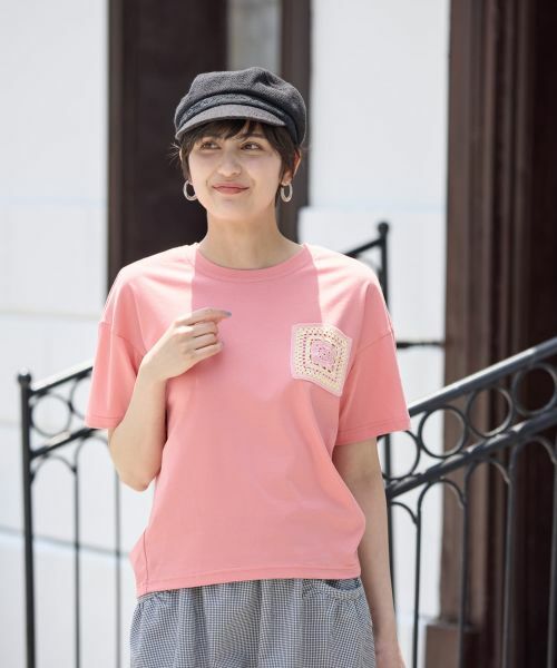CARA O CRUZ / キャラ・オ・クルス Tシャツ | 【接触冷感】グラニースクエア風Tシャツ【CoC by CARA O CRUZ】 | 詳細7