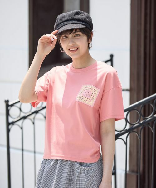 CARA O CRUZ / キャラ・オ・クルス Tシャツ | 【接触冷感】グラニースクエア風Tシャツ【CoC by CARA O CRUZ】 | 詳細8