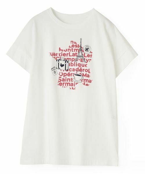 CARA O CRUZ / キャラ・オ・クルス Tシャツ | 【接触冷感】フランス旅Tシャツ（アイボリー）