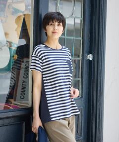 CARA O CRUZ / キャラ・オ・クルス Tシャツ | 洗える ボーダーMIXTシャツ【CoC by CARA O CRUZ】