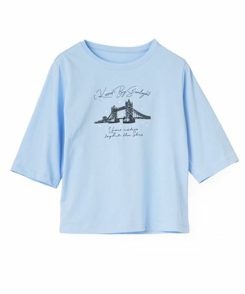 CARA O CRUZ / キャラ・オ・クルス Tシャツ | ブリッジTシャツ(サックスブルー)