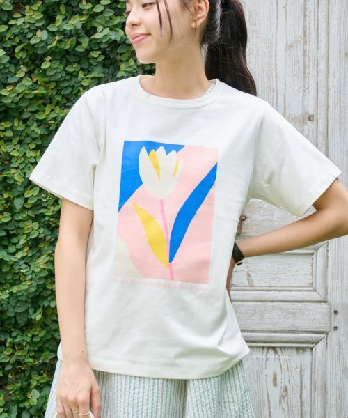 CARA O CRUZ / キャラ・オ・クルス Tシャツ | 【吸水速乾・UVケア】チューリップTシャツ | 詳細10