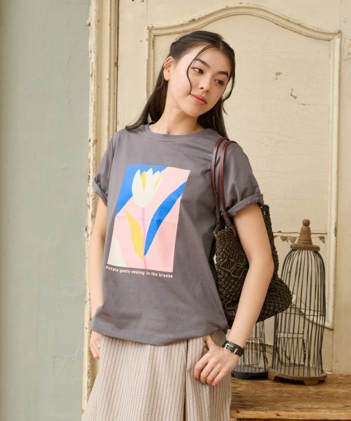 CARA O CRUZ / キャラ・オ・クルス Tシャツ | 【吸水速乾・UVケア】チューリップTシャツ | 詳細15