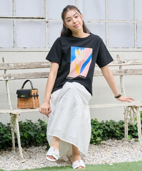 CARA O CRUZ / キャラ・オ・クルス Tシャツ | 【吸水速乾・UVケア】チューリップTシャツ | 詳細20