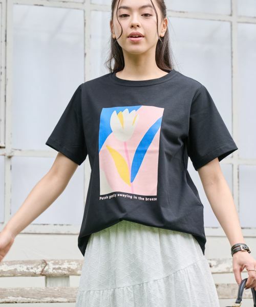 CARA O CRUZ / キャラ・オ・クルス Tシャツ | 【吸水速乾・UVケア】チューリップTシャツ | 詳細8