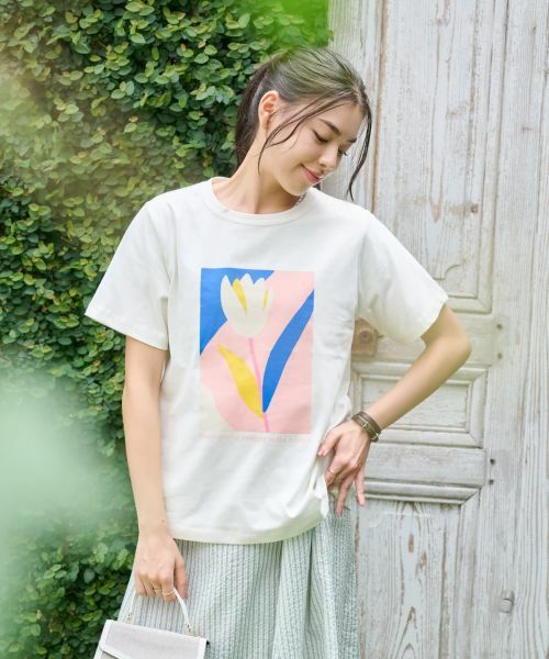 CARA O CRUZ / キャラ・オ・クルス Tシャツ | 【吸水速乾・UVケア】チューリップTシャツ | 詳細9