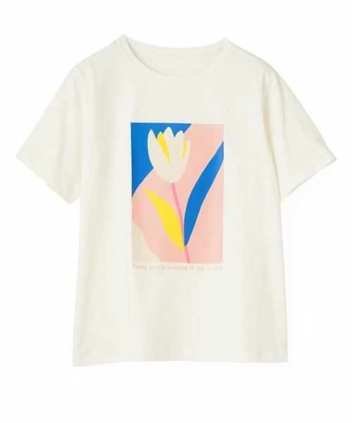 CARA O CRUZ / キャラ・オ・クルス Tシャツ | プリントクルーネックTシャツ(アイボリー)