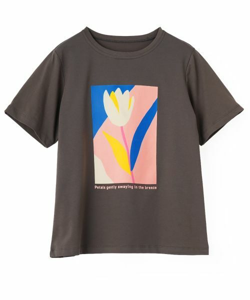 CARA O CRUZ / キャラ・オ・クルス Tシャツ | プリントクルーネックTシャツ(グレー系)