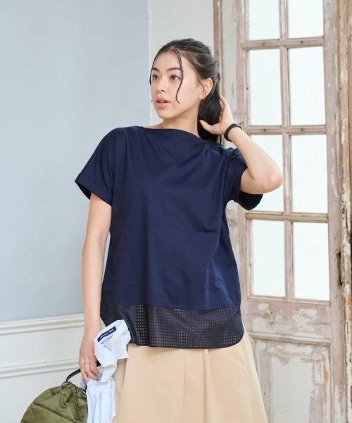 CARA O CRUZ / キャラ・オ・クルス Tシャツ | 【接触冷感】メッシュ切替Tシャツ【CoC by CARA O CRUZ】 | 詳細10