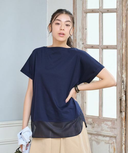CARA O CRUZ / キャラ・オ・クルス Tシャツ | 【接触冷感】メッシュ切替Tシャツ【CoC by CARA O CRUZ】 | 詳細7
