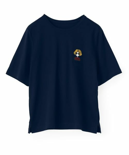 CARA O CRUZ / キャラ・オ・クルス Tシャツ | サングラスガールTシャツ【CoC by CARA O CRUZ】（ネイビー）