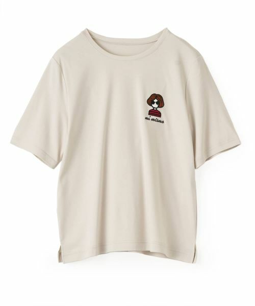 CARA O CRUZ / キャラ・オ・クルス Tシャツ | サングラスガールTシャツ【CoC by CARA O CRUZ】（ライトベージュ）