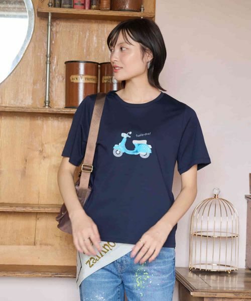 CARA O CRUZ / キャラ・オ・クルス Tシャツ | 【接触冷感】スクーターTシャツ【CoC by CARA O CRUZ】 | 詳細6