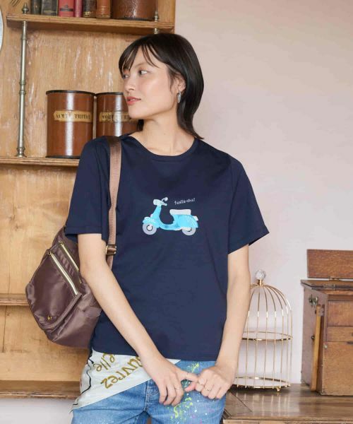 CARA O CRUZ / キャラ・オ・クルス Tシャツ | 【接触冷感】スクーターTシャツ【CoC by CARA O CRUZ】 | 詳細7