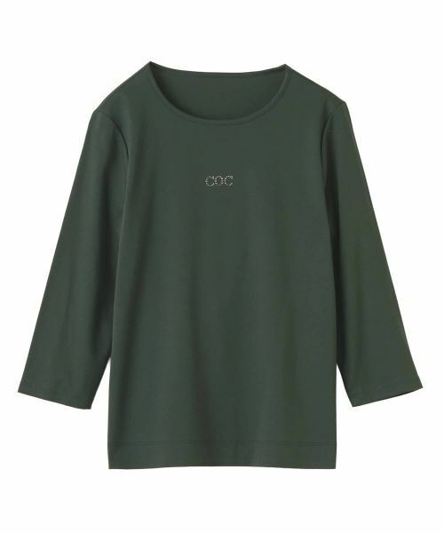 CARA O CRUZ / キャラ・オ・クルス Tシャツ | ロゴクルーネックカットソー(モスグリーン)