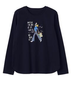 CARA O CRUZ / キャラ・オ・クルス カットソー | 【接触冷感】ガールモチーフTシャツ
