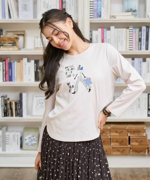 CARA O CRUZ / キャラ・オ・クルス カットソー | 【接触冷感】ガールモチーフTシャツ | 詳細2