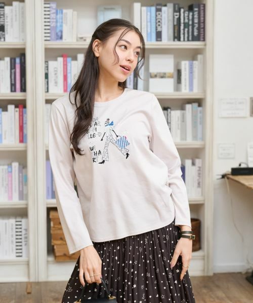 CARA O CRUZ / キャラ・オ・クルス カットソー | 【接触冷感】ガールモチーフTシャツ | 詳細3