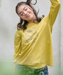 CARA O CRUZ / キャラ・オ・クルス カットソー | 【接触冷感】スパンコール刺繍のロゴTシャツ