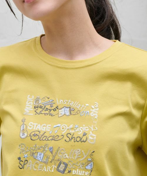 CARA O CRUZ / キャラ・オ・クルス カットソー | 【接触冷感】スパンコール刺繍のロゴTシャツ | 詳細17