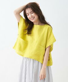 ＊＊CARA O CRUZ__ / キャラ・オ・クルス シャツ・ブラウス | 洗える 麻のボクシーブラウス