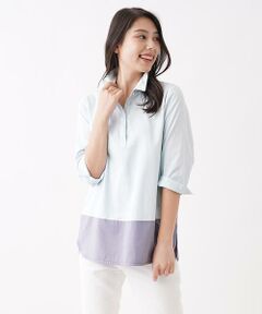 ＊＊CARA O CRUZ__ / キャラ・オ・クルス シャツ・ブラウス | 切替えスキッパーシャツ