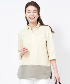 ＊＊CARA O CRUZ__ / キャラ・オ・クルス シャツ・ブラウス | 切替えスキッパーシャツ