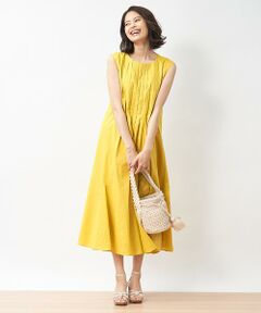 ＊＊CARA O CRUZ__ / キャラ・オ・クルス ミニ丈・ひざ丈ワンピース | 洗える タックワンピース