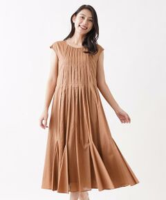 ＊＊CARA O CRUZ__ / キャラ・オ・クルス ミニ丈・ひざ丈ワンピース | 洗える タックワンピース