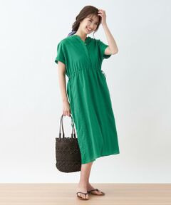 ＊＊CARA O CRUZ__ / キャラ・オ・クルス ミニ丈・ひざ丈ワンピース | 洗える ウエストドロストワンピース